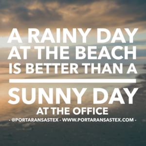A rainy day at the beach in Port Aransas is better than a sunny day at the office. | www.portaransastex.com
