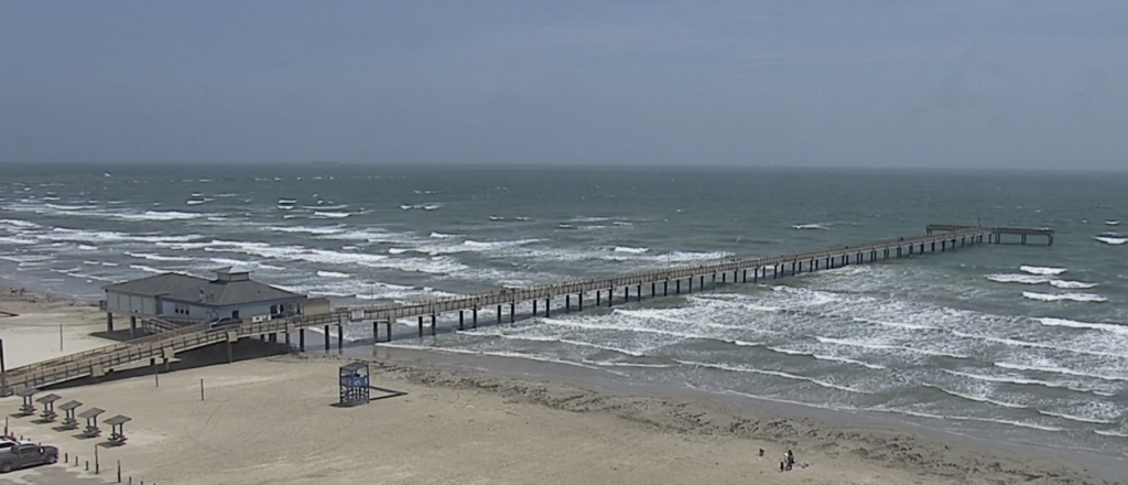 Webcam view of Horace Caldwell Pier from The Dunes Condominiums | Port Aransas Explorer