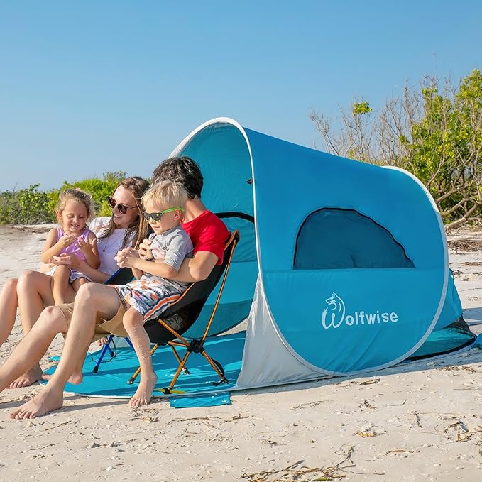 Wolfwise Pop Up Beach Tent Sun Shelter | Port Aransas Explorer