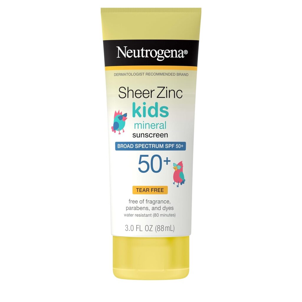 Neutrogena Sheer Zinc Kids SPF 50 sunscreen lotion | Port Aransas Explorer @portaransasatex | https://amzn.to/3PPrPOu