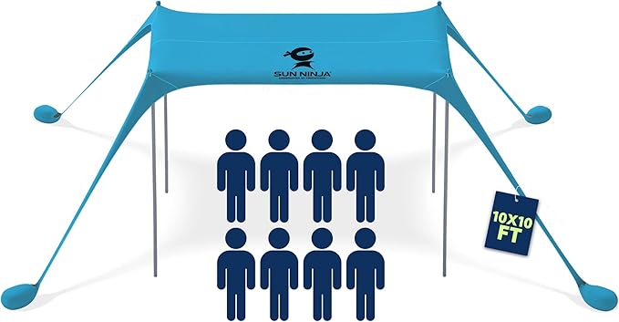 Sun Ninja shade canopy for beach | Port Aransas Explorer @portaransastex | https://amzn.to/3RQsyPZ