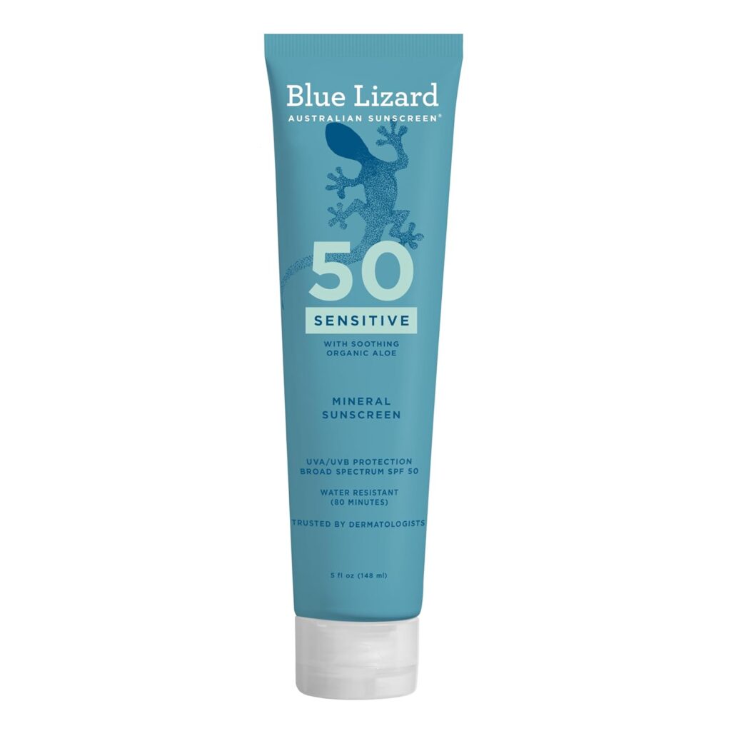 Blue Lizard Sensitive Mineral Sunscreen lotion | Port Aransas Explorer @portaransastex | https://amzn.to/4v4k5av