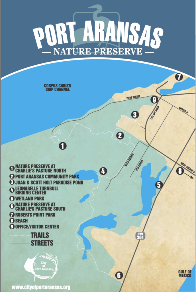 Port Aransas Nature Preserve map | Port Aransas Explorer @portaransastex