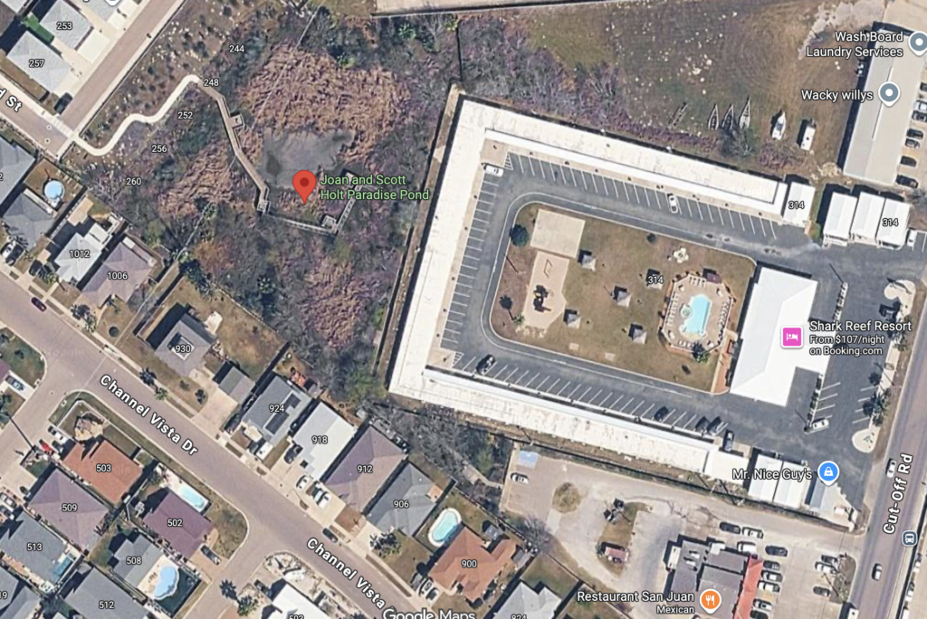Paradise Pond map location | Port Aransas Explorer @portaransastex